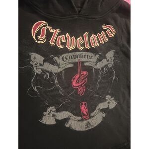 Adidas Oversized‎ Cleveland Cavaliers Hoodie Sweatshirt Blackout  2xL